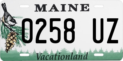 ME license plate 0258UZ