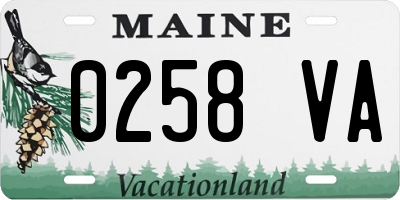 ME license plate 0258VA