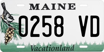 ME license plate 0258VD