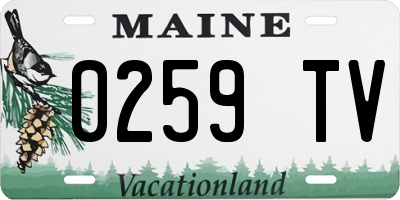 ME license plate 0259TV