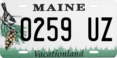 ME license plate 0259UZ