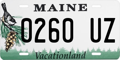 ME license plate 0260UZ