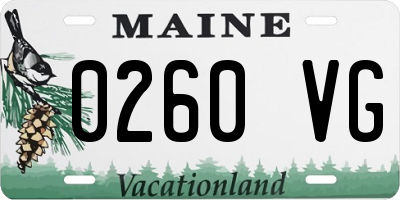 ME license plate 0260VG