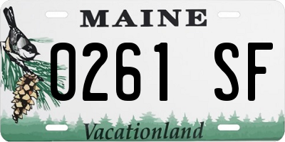 ME license plate 0261SF