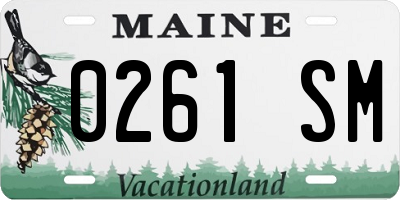 ME license plate 0261SM