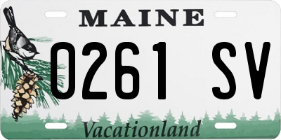 ME license plate 0261SV
