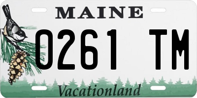 ME license plate 0261TM