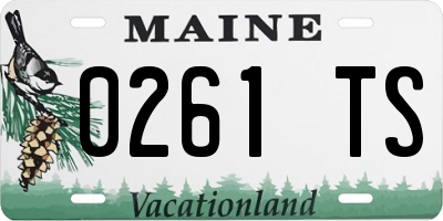 ME license plate 0261TS