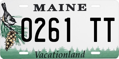 ME license plate 0261TT