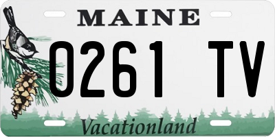 ME license plate 0261TV
