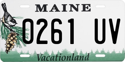 ME license plate 0261UV