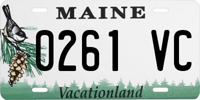 ME license plate 0261VC