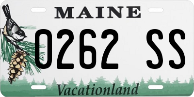 ME license plate 0262SS