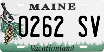 ME license plate 0262SV