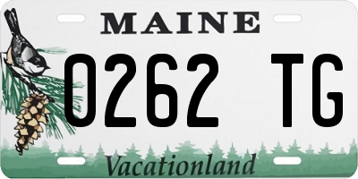 ME license plate 0262TG
