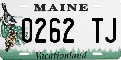 ME license plate 0262TJ