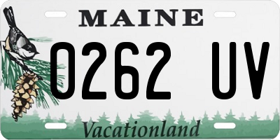 ME license plate 0262UV