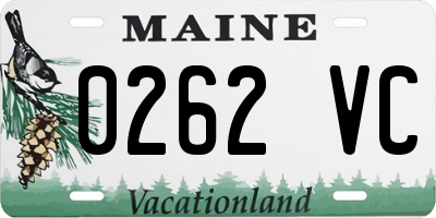 ME license plate 0262VC