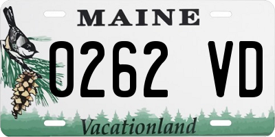 ME license plate 0262VD