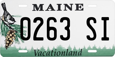 ME license plate 0263SI