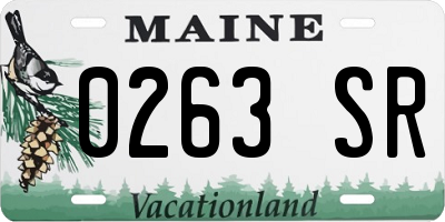 ME license plate 0263SR