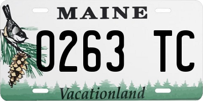ME license plate 0263TC
