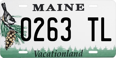 ME license plate 0263TL