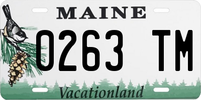 ME license plate 0263TM