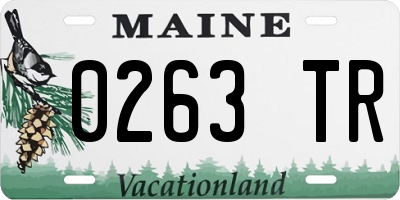 ME license plate 0263TR