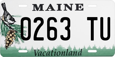 ME license plate 0263TU