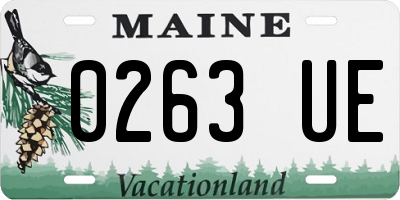 ME license plate 0263UE