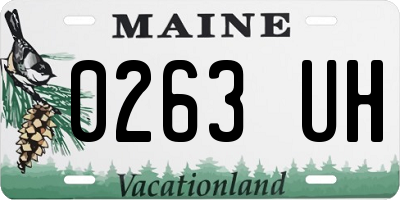 ME license plate 0263UH
