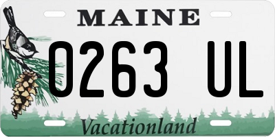 ME license plate 0263UL