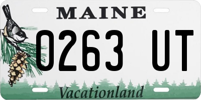 ME license plate 0263UT