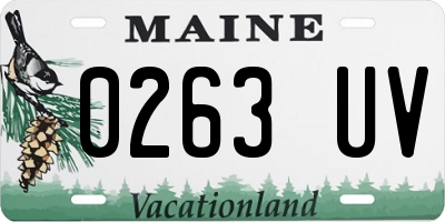 ME license plate 0263UV