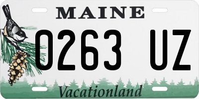 ME license plate 0263UZ