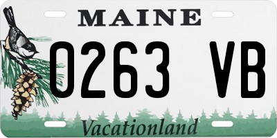ME license plate 0263VB