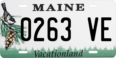 ME license plate 0263VE