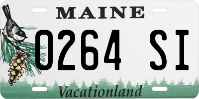 ME license plate 0264SI