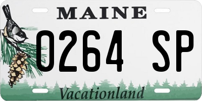 ME license plate 0264SP