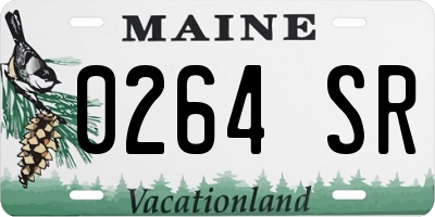 ME license plate 0264SR