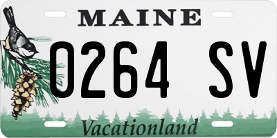 ME license plate 0264SV