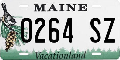ME license plate 0264SZ