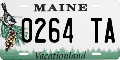ME license plate 0264TA