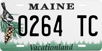 ME license plate 0264TC