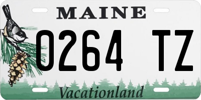 ME license plate 0264TZ