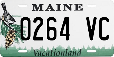 ME license plate 0264VC