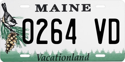 ME license plate 0264VD