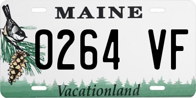 ME license plate 0264VF
