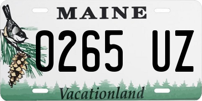 ME license plate 0265UZ